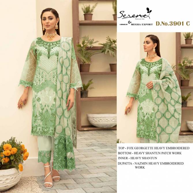 Serene S 3901 Heavy New Exclusive Wear Georgette Pakistani Salwar Suits Collection